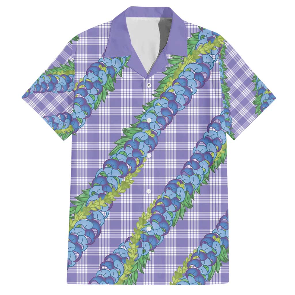 Hawaii Jade Vine Lei Hawaiian Shirt Aloha Palaka Motif - Purple LT14 Purple - Polynesian Pride
