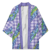 Hawaii Jade Vine Lei Kimono Aloha Palaka Motif - Purple LT14 Unisex Purple - Polynesian Pride