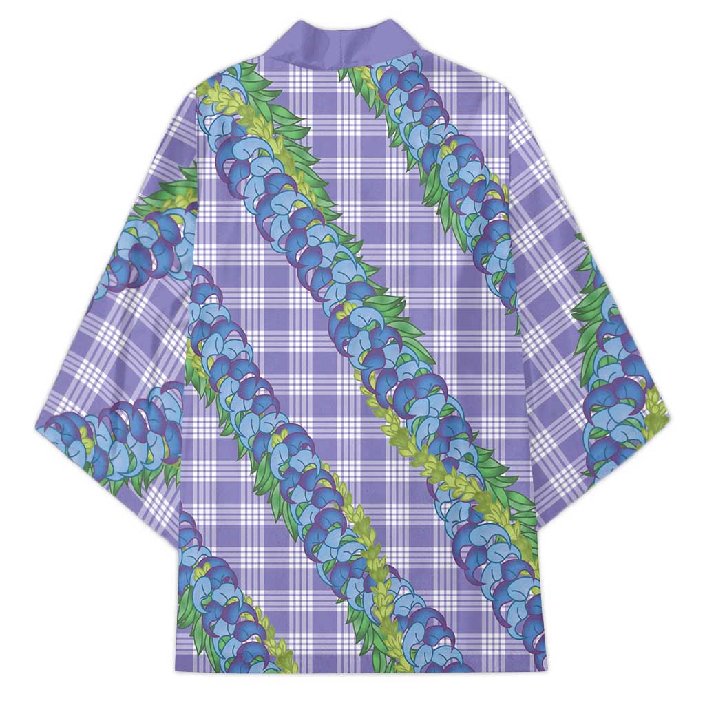 Hawaii Jade Vine Lei Kimono Aloha Palaka Motif - Purple LT14 - Polynesian Pride