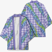 Hawaii Jade Vine Lei Kimono Aloha Palaka Motif - Purple LT14 - Polynesian Pride