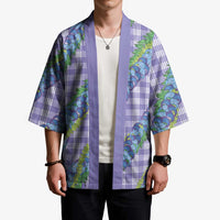 Hawaii Jade Vine Lei Kimono Aloha Palaka Motif - Purple LT14 - Polynesian Pride