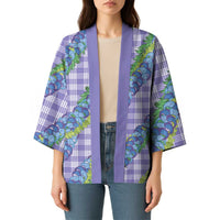Hawaii Jade Vine Lei Kimono Aloha Palaka Motif - Purple LT14 - Polynesian Pride