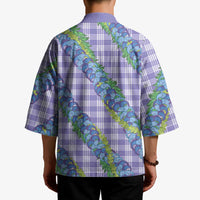Hawaii Jade Vine Lei Kimono Aloha Palaka Motif - Purple LT14 - Polynesian Pride