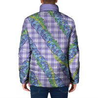 Hawaii Jade Vine Lei Padded Jacket Aloha Palaka Motif - Purple LT14 - Polynesian Pride
