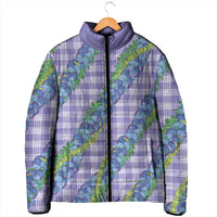 Hawaii Jade Vine Lei Padded Jacket Aloha Palaka Motif - Purple LT14 - Polynesian Pride