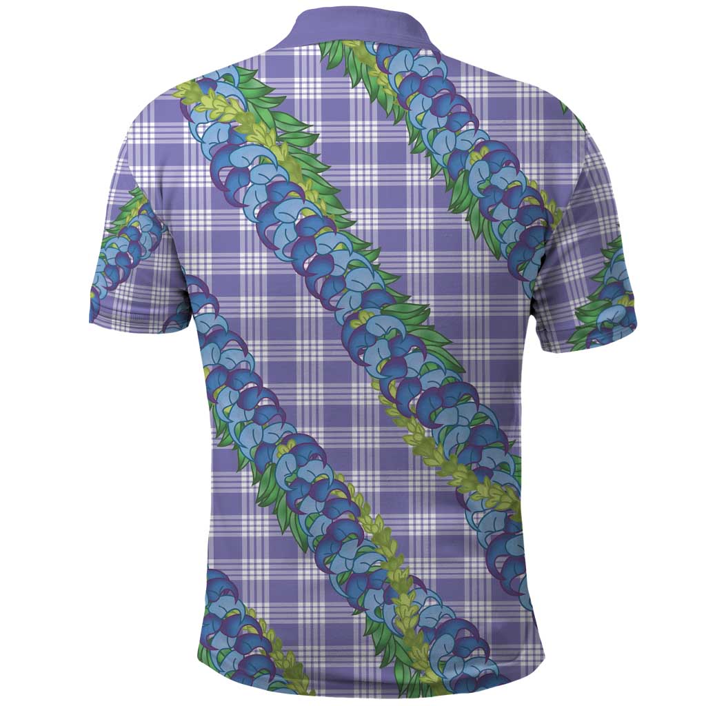 Hawaii Jade Vine Lei Polo Shirt Aloha Palaka Motif - Purple LT14 - Polynesian Pride