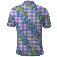 Hawaii Jade Vine Lei Polo Shirt Aloha Palaka Motif - Purple LT14 - Polynesian Pride