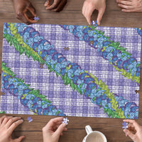 Hawaii Jade Vine Lei Puzzle Aloha Palaka Motif - Purple LT14 - Polynesian Pride