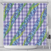 Hawaii Jade Vine Lei Shower Curtain Aloha Palaka Motif - Purple LT14 - Polynesian Pride