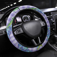 Hawaii Jade Vine Lei Steering Wheel Cover Aloha Palaka Motif - Purple LT14 Universal Fit Purple - Polynesian Pride