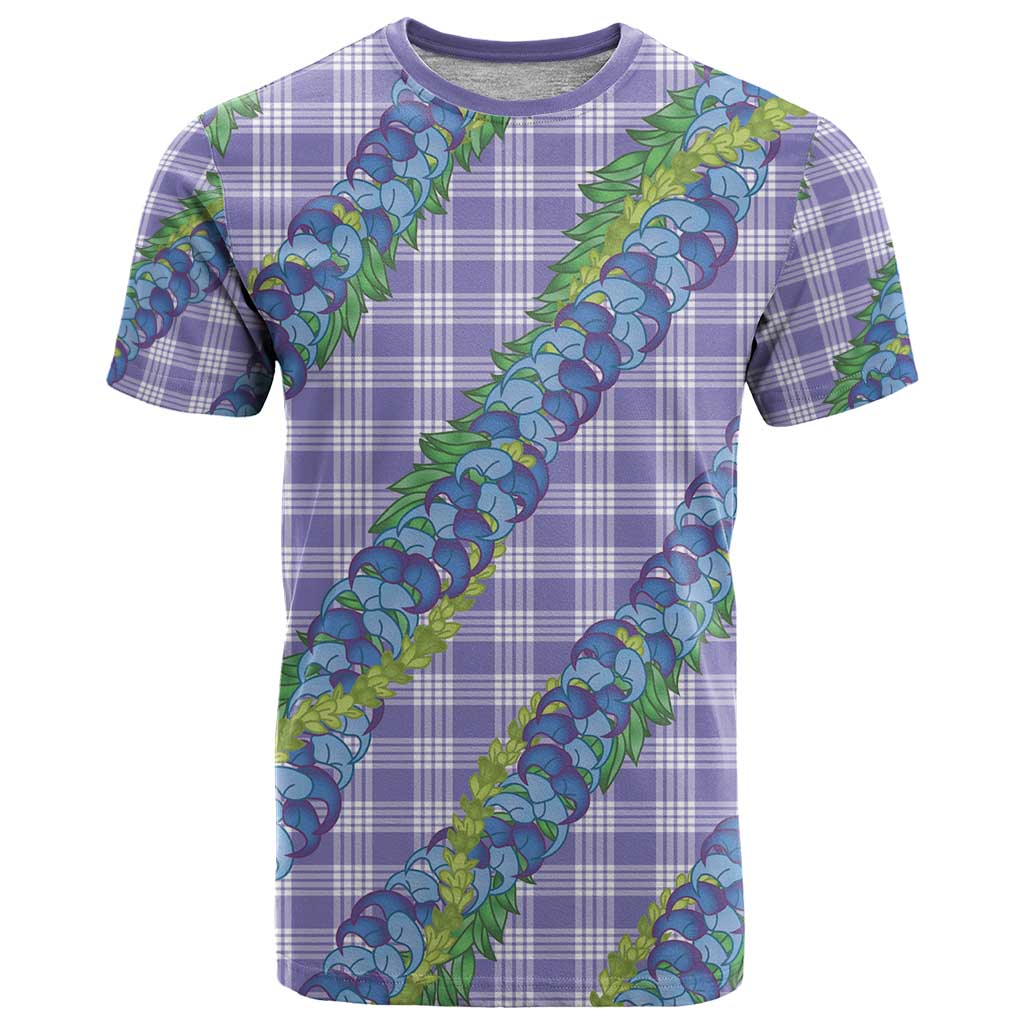 Hawaii Jade Vine Lei T Shirt Aloha Palaka Motif - Purple LT14 Purple - Polynesian Pride