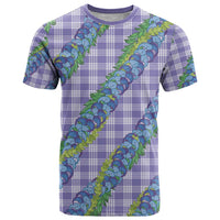 Hawaii Jade Vine Lei T Shirt Aloha Palaka Motif - Purple LT14 Purple - Polynesian Pride