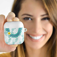 Jade Vine Lei Hawaii AirPods Case Aloha Seamless Tropical Leaves LT14 White - Polynesian Pride