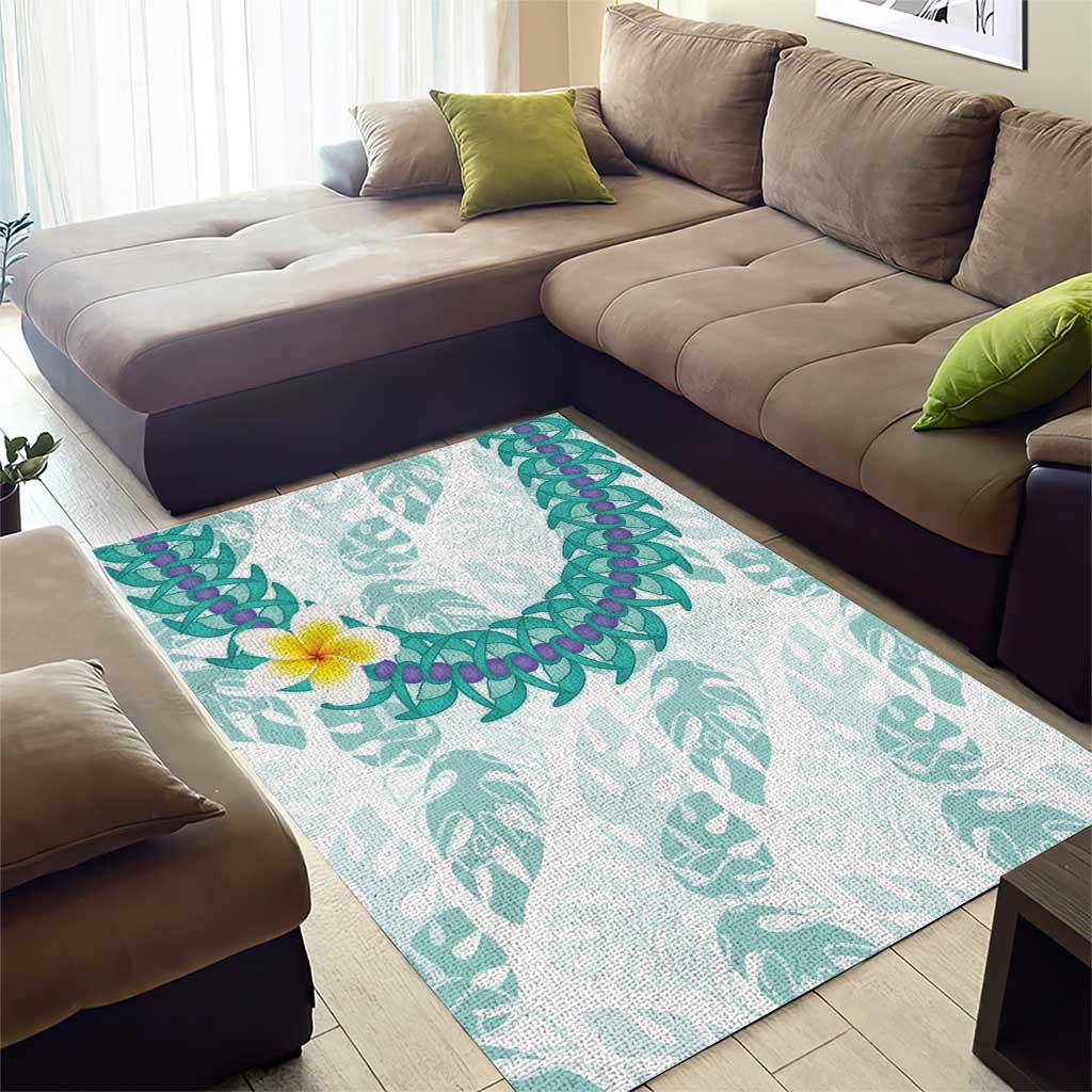 Jade Vine Lei Hawaii Area Rug Aloha Seamless Tropical Leaves LT14 - Polynesian Pride