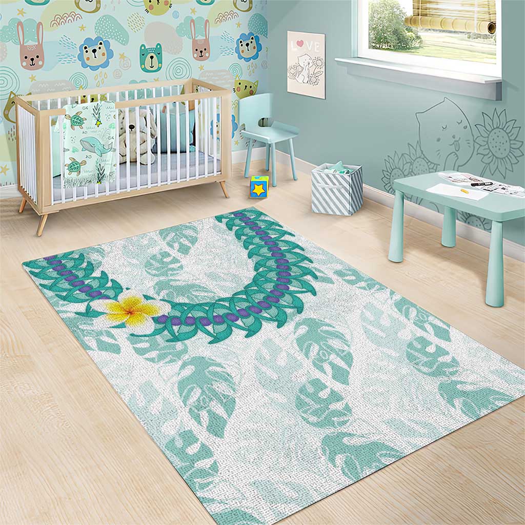 Jade Vine Lei Hawaii Area Rug Aloha Seamless Tropical Leaves LT14 - Polynesian Pride