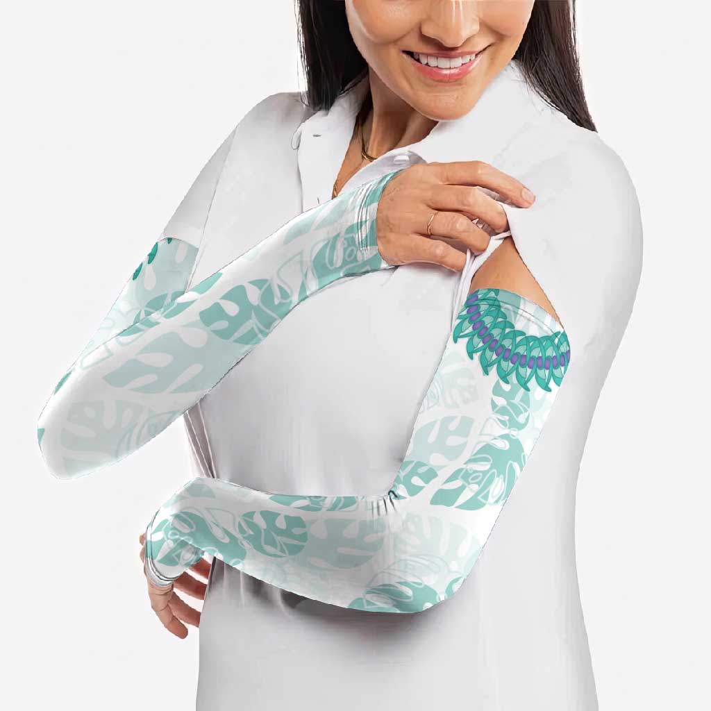 Jade Vine Lei Hawaii Arm Sleeves Aloha Seamless Tropical Leaves LT14 - Polynesian Pride