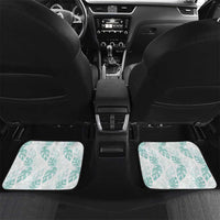 Jade Vine Lei Hawaii Car Mats Aloha Seamless Tropical Leaves LT14 Set 2pcs - Back White - Polynesian Pride