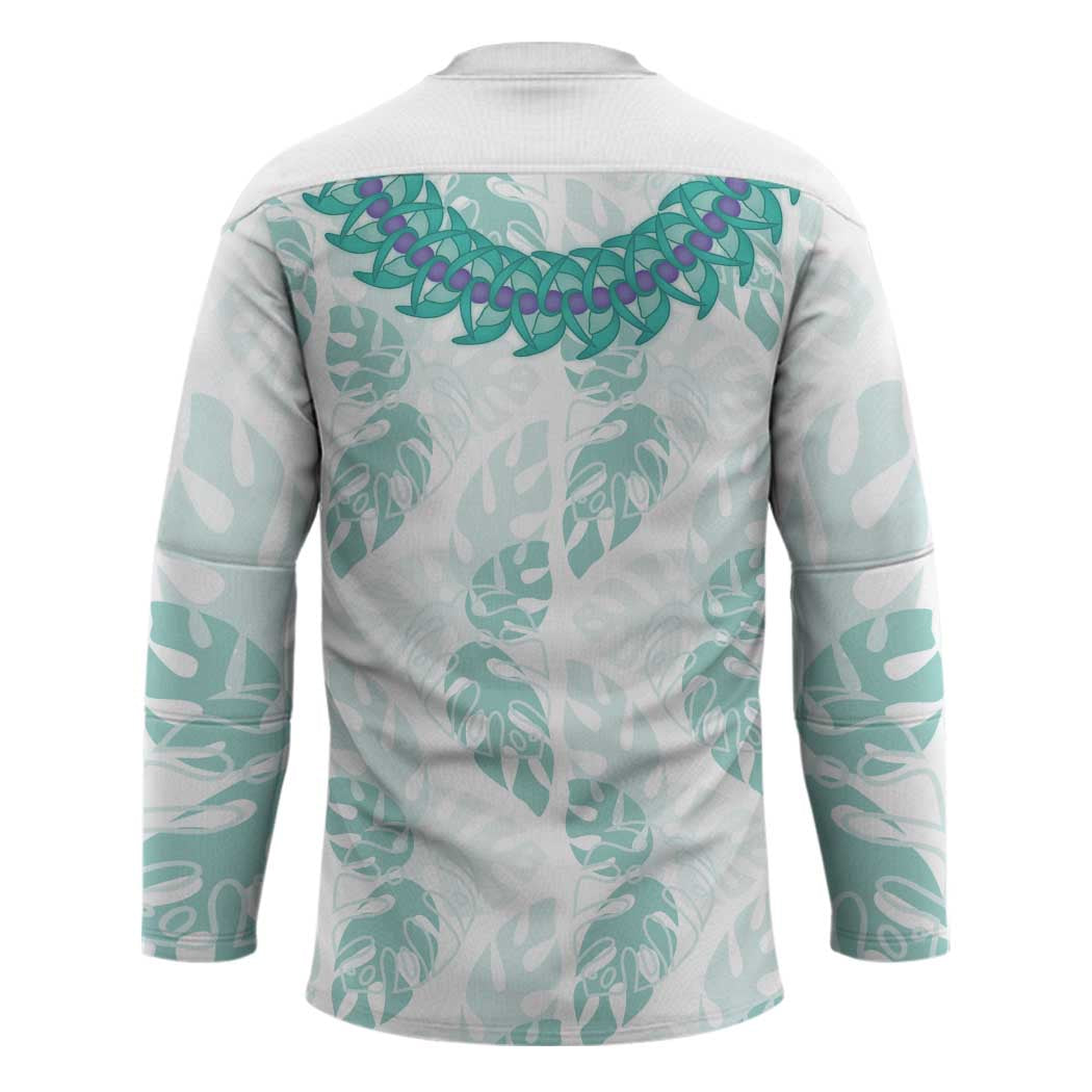 Jade Vine Lei Hawaii Hockey Jersey Aloha Seamless Tropical Leaves LT14 - Polynesian Pride