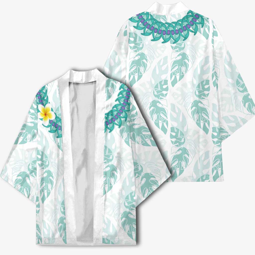 Jade Vine Lei Hawaii Kimono Aloha Seamless Tropical Leaves LT14 - Polynesian Pride