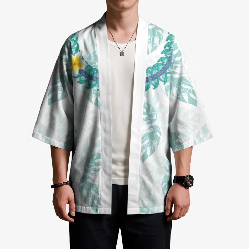 Jade Vine Lei Hawaii Kimono Aloha Seamless Tropical Leaves LT14 - Polynesian Pride
