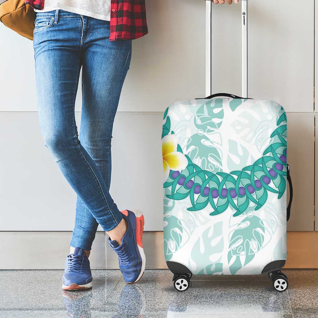 Jade Vine Lei Hawaii Luggage Cover Aloha Seamless Tropical Leaves LT14 - Polynesian Pride