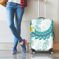 Jade Vine Lei Hawaii Luggage Cover Aloha Seamless Tropical Leaves LT14 - Polynesian Pride