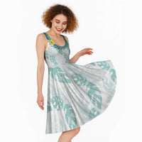 Jade Vine Lei Hawaii Midi Dress Aloha Seamless Tropical Leaves LT14 - Polynesian Pride
