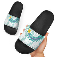 Jade Vine Lei Hawaii Slide Sandals Aloha Seamless Tropical Leaves LT14 - Polynesian Pride