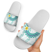 Jade Vine Lei Hawaii Slide Sandals Aloha Seamless Tropical Leaves LT14 - Polynesian Pride