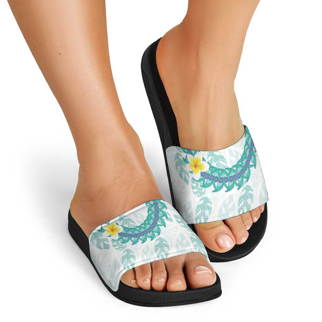 Jade Vine Lei Hawaii Slide Sandals Aloha Seamless Tropical Leaves LT14 - Polynesian Pride