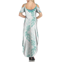 Jade Vine Lei Hawaii Summer Maxi Dress Aloha Seamless Tropical Leaves LT14 - Polynesian Pride