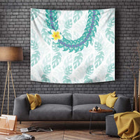 Jade Vine Lei Hawaii Tapestry Aloha Seamless Tropical Leaves LT14 White - Polynesian Pride