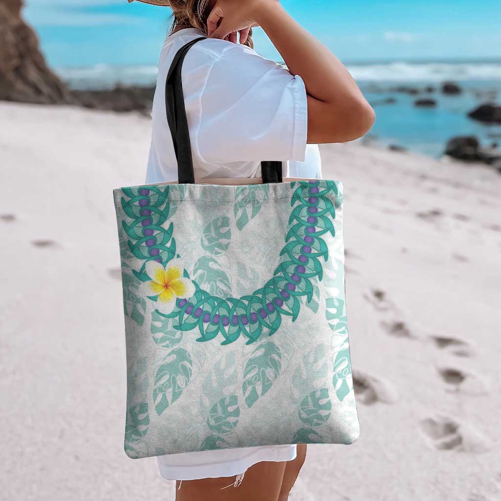 Jade Vine Lei Hawaii Tote Bag Aloha Seamless Tropical Leaves LT14 - Polynesian Pride