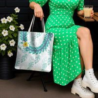 Jade Vine Lei Hawaii Tote Bag Aloha Seamless Tropical Leaves LT14 - Polynesian Pride