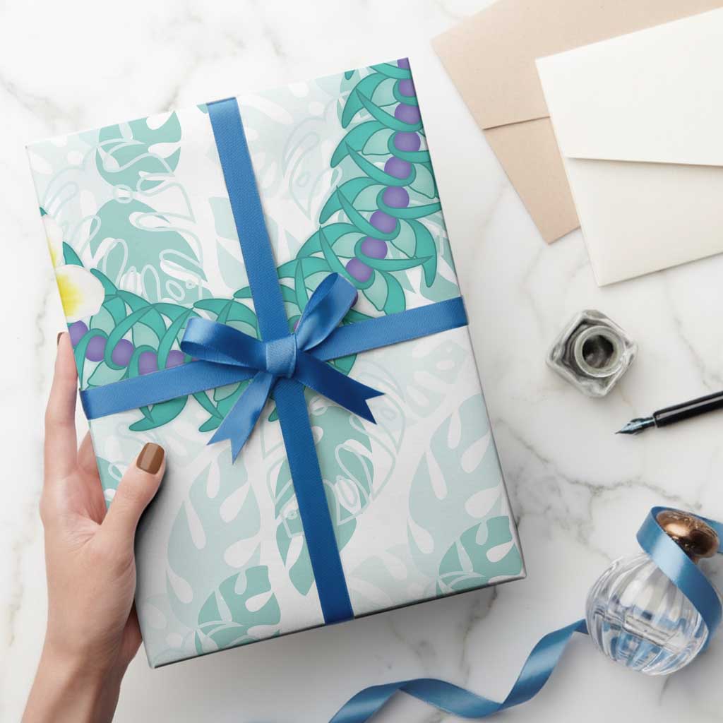 Jade Vine Lei Hawaii Wrapping Paper Aloha Seamless Tropical Leaves LT14 - Polynesian Pride