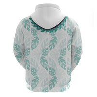 Jade Vine Lei Hawaii Zip Hoodie Aloha Seamless Tropical Leaves LT14 - Polynesian Pride