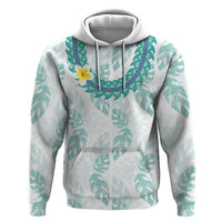 Jade Vine Lei Hawaii Zip Hoodie Aloha Seamless Tropical Leaves LT14 Pullover Hoodie White - Polynesian Pride