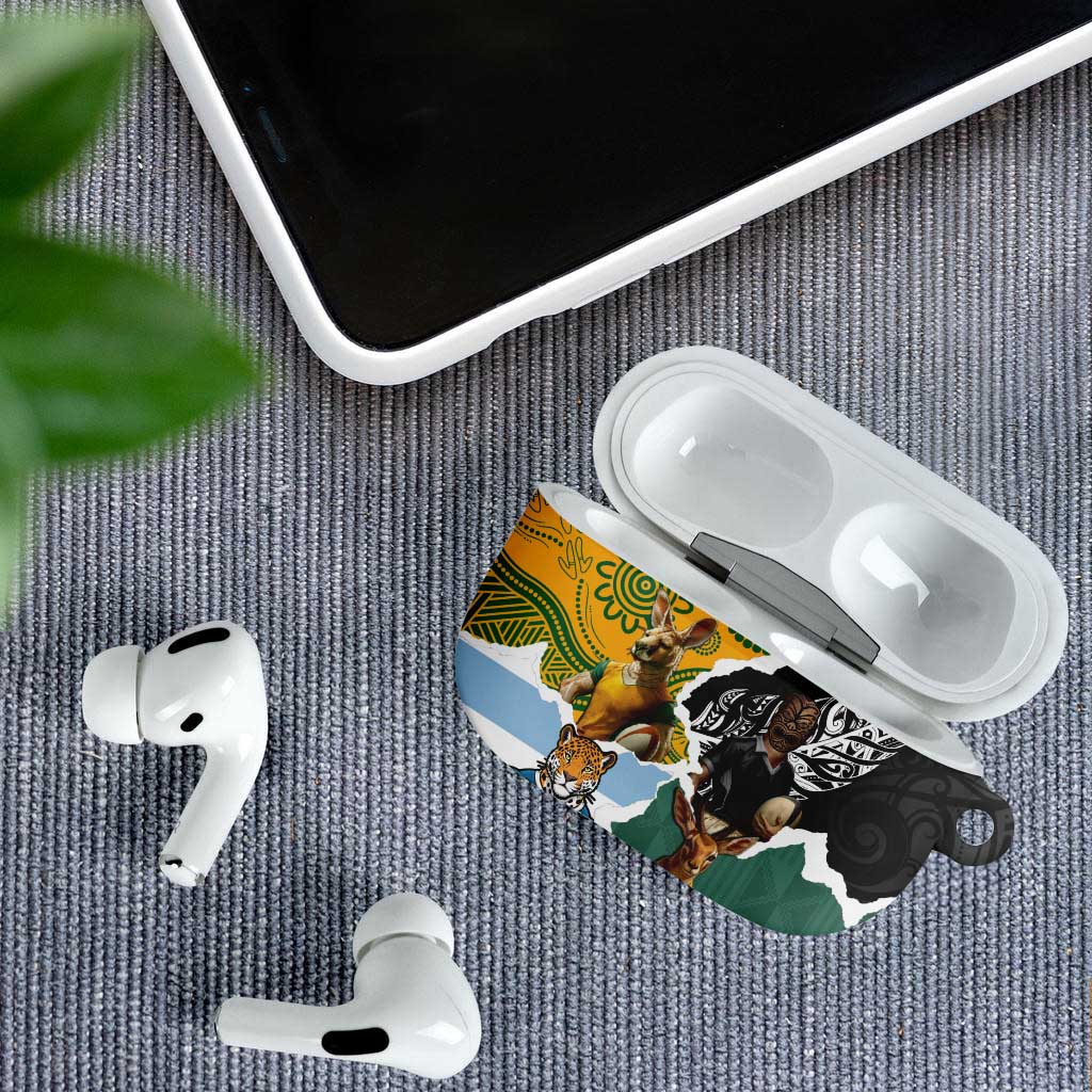 Rugby 2025 Championship AirPods Case Southern Hemisphere Countries Mascots LT14 - Polynesian Pride