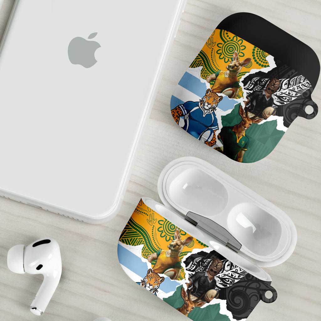 Rugby 2025 Championship AirPods Case Southern Hemisphere Countries Mascots LT14 - Polynesian Pride