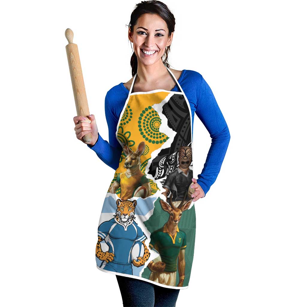 Rugby 2025 Championship Apron Southern Hemisphere Countries Mascots LT14 - Polynesian Pride