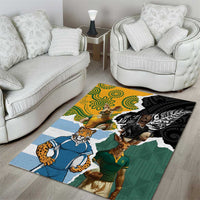 Rugby 2025 Championship Area Rug Southern Hemisphere Countries Mascots LT14 - Polynesian Pride
