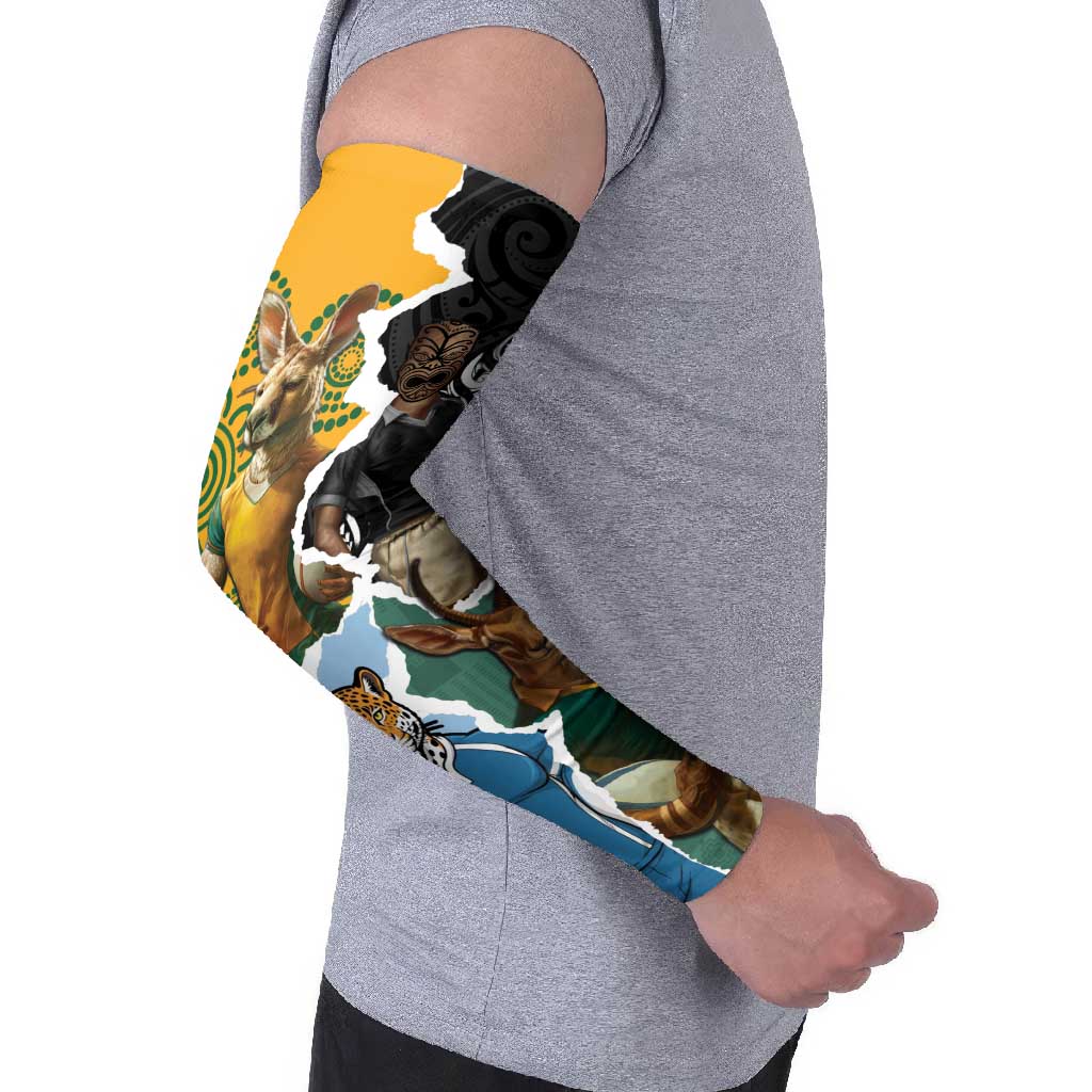 Rugby 2025 Championship Arm Sleeves Southern Hemisphere Countries Mascots LT14 - Polynesian Pride