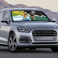 Rugby 2025 Championship Auto Sun Shade Southern Hemisphere Countries Mascots LT14 - Polynesian Pride