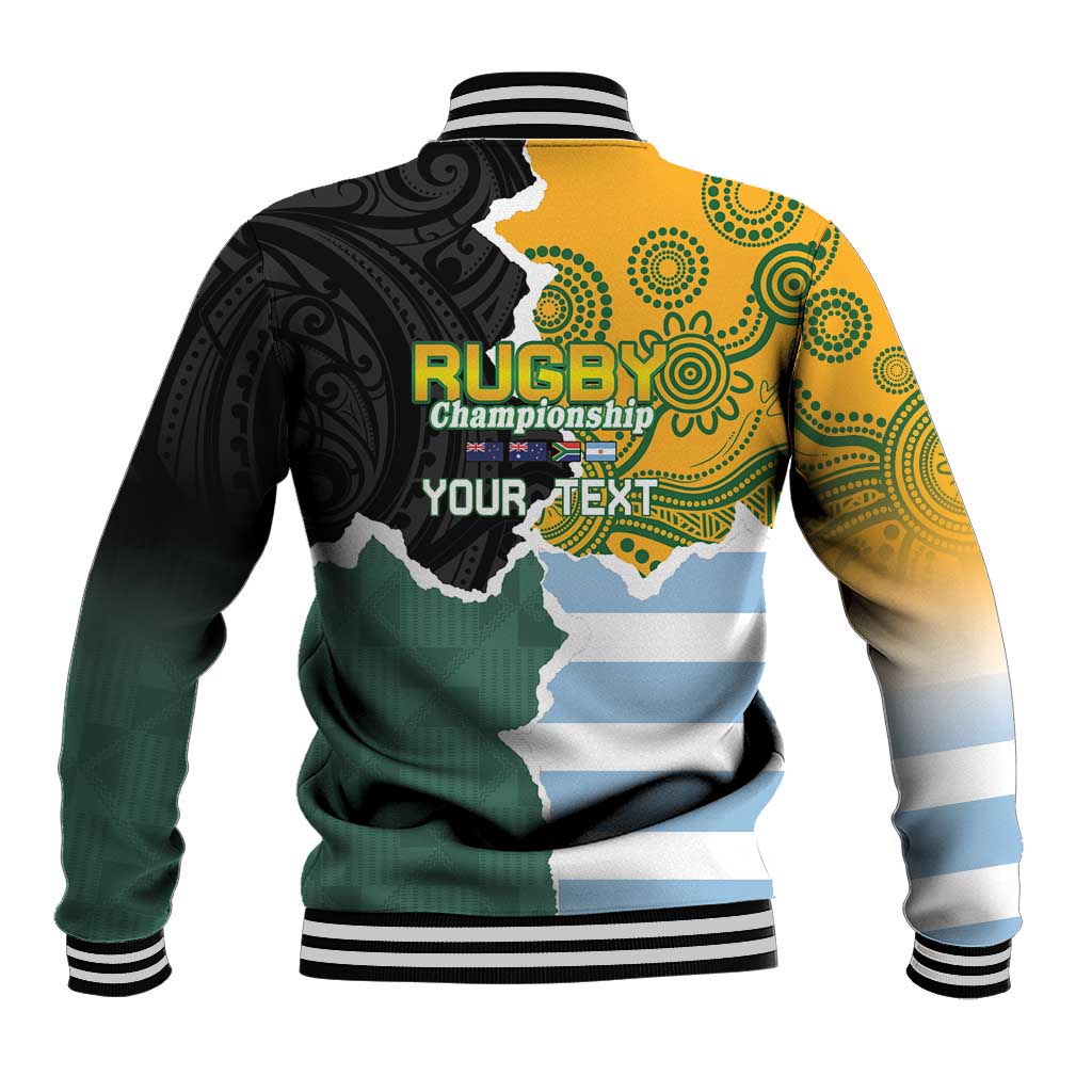 Personalised Rugby 2025 Championship Baseball Jacket Southern Hemisphere Countries Mascots LT14 - Polynesian Pride