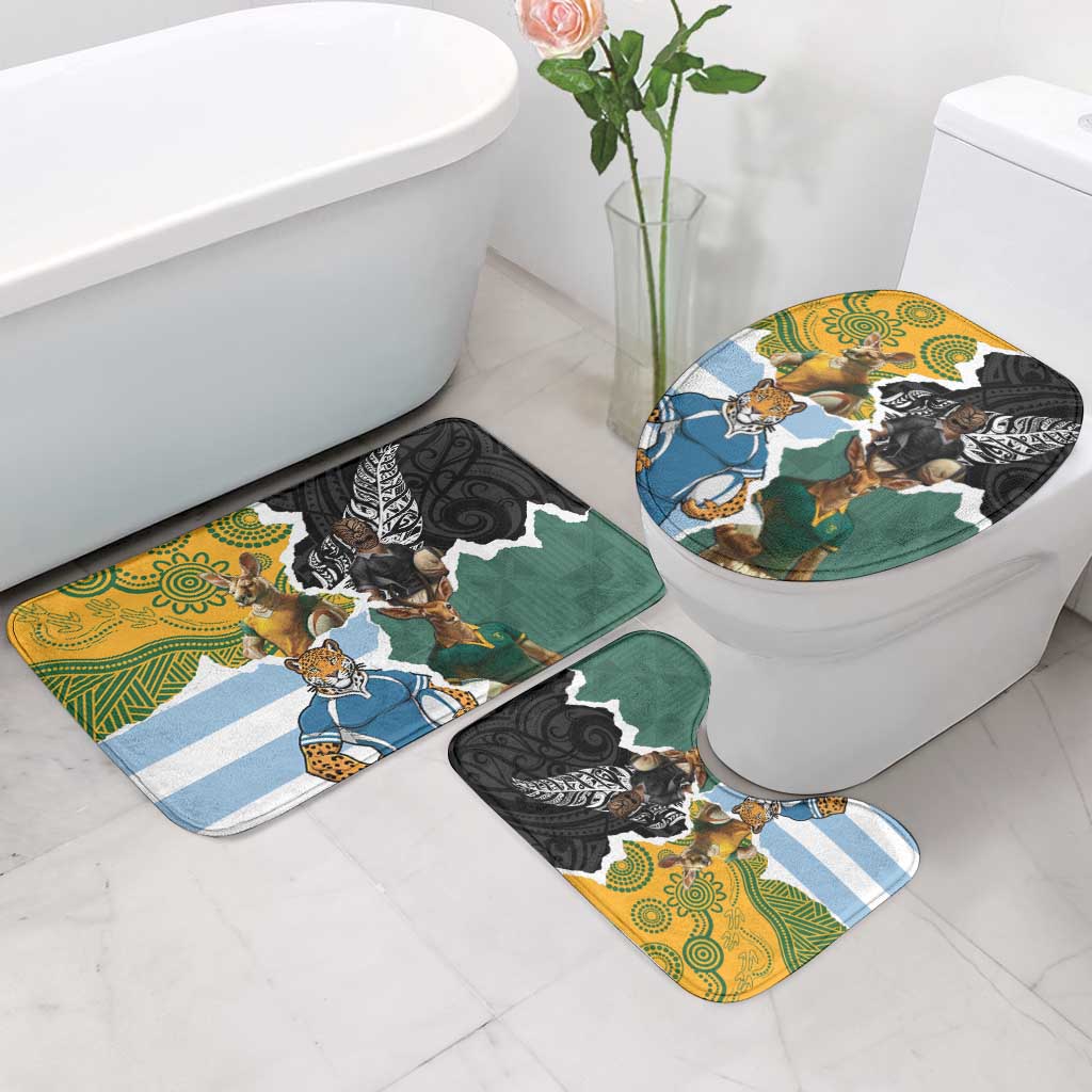 Rugby 2025 Championship Bathroom Set Southern Hemisphere Countries Mascots LT14 - Polynesian Pride