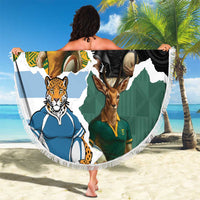 Rugby 2025 Championship Beach Blanket Southern Hemisphere Countries Mascots LT14 - Polynesian Pride