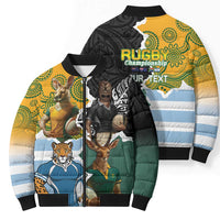 Personalised Rugby 2025 Championship Bomber Puffer Jacket Southern Hemisphere Countries Mascots LT14 - Polynesian Pride