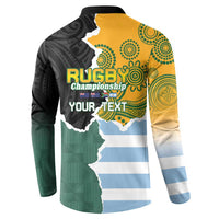 Personalised Rugby 2025 Championship Button Sweatshirt Southern Hemisphere Countries Mascots LT14 - Polynesian Pride