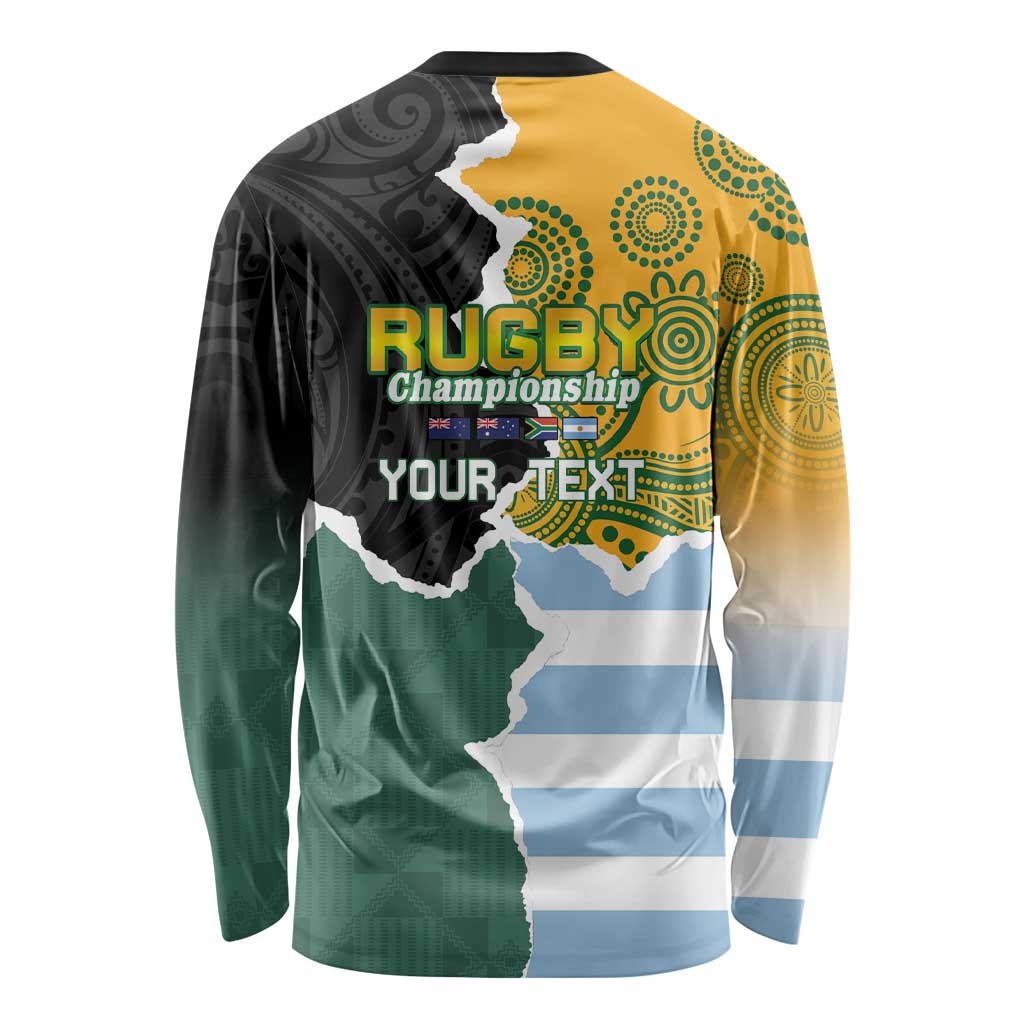Personalised Rugby 2025 Championship Long Sleeve Shirt Southern Hemisphere Countries Mascots LT14 - Polynesian Pride