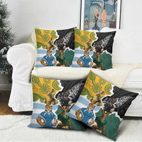 Rugby 2025 Championship Pillow Cover Southern Hemisphere Countries Mascots LT14 - Polynesian Pride